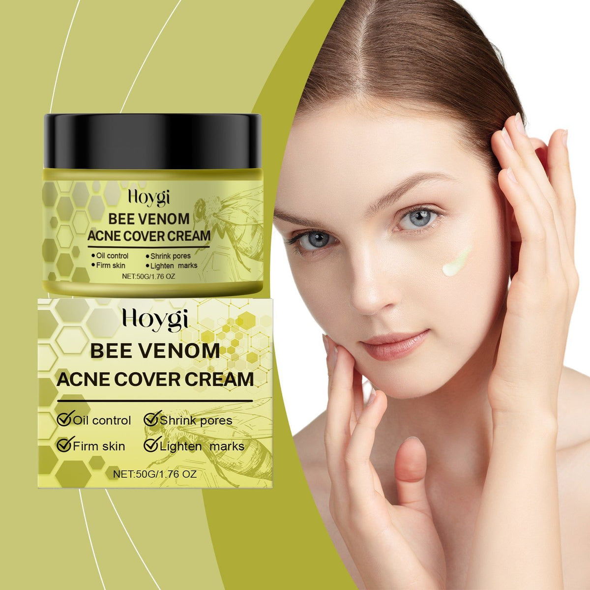 Beesvenom Acne Clearing Cream, Facial Care, Oil Control, Gentle Moisturizer, Sensitive Skin ,50g