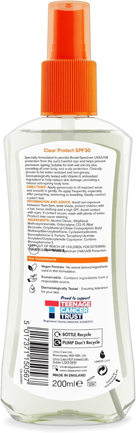 CALYPSO WET SKIN DRY OIL SPF30 SPRY 200M