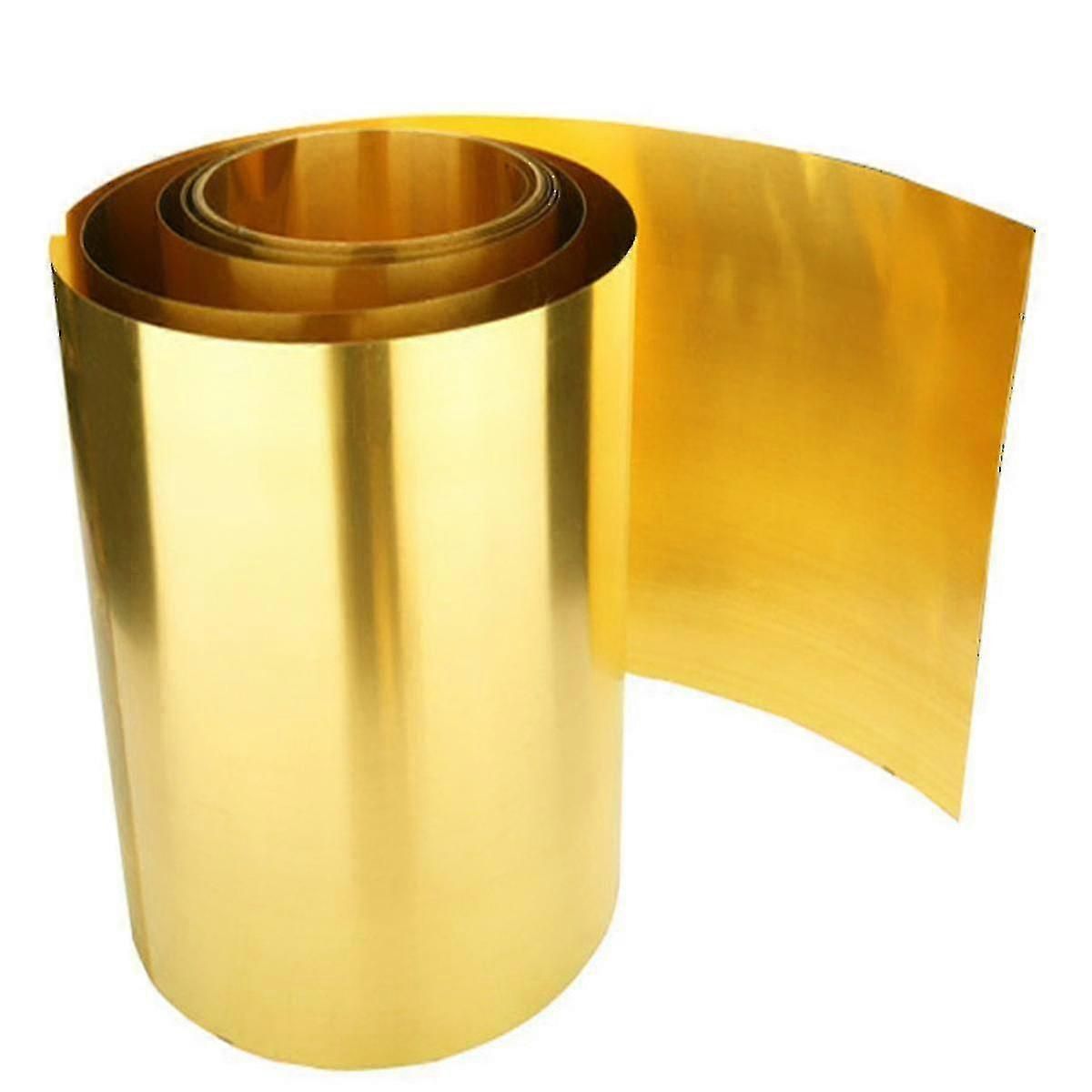 Thickness 0.1mm Width 20-100mm 1meter/roll Thin Brass Strip Brass Sheet Gold Film Brass Foil Brass Plate H62 zxin