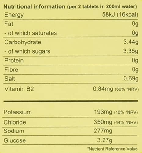 O.R.S Hydration Tablets with Electrolytes Natural Lemon Flavour 12 Tablets