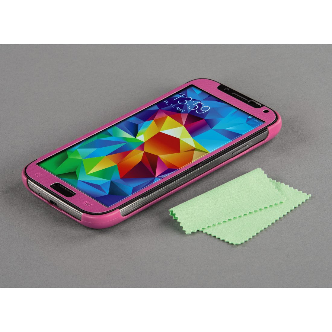 HAMA 134107 "Mirror" Booklet Case for Samsung Galaxy S5 (Neo), pink/silver