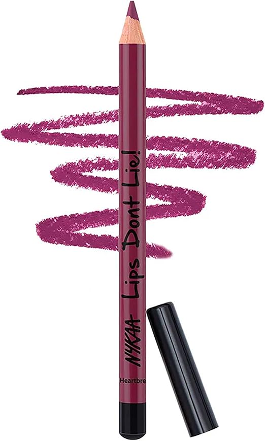 Nykaa lips Don't Lie Lip liner Heart Breaker07