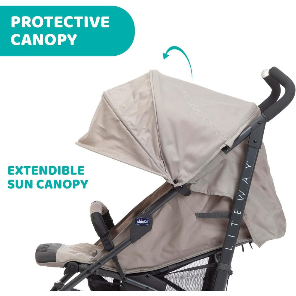 Chicco Lite Way 3 Top with Bumper Bar bej color