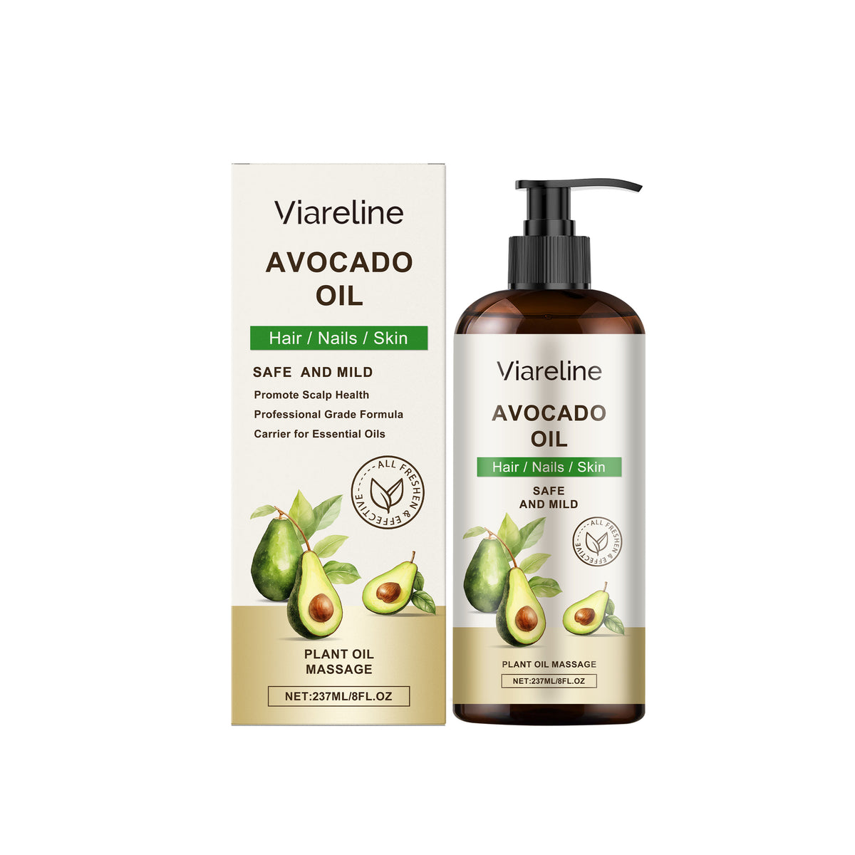 Avocado Body Care Essential Oil, Hydrating Moisturizer for Skin Hair Nails ,237ml