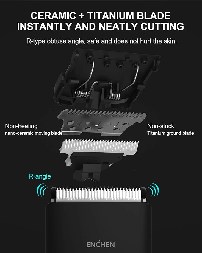 ENCHEN Boost USB Electric Hair & Beard Trimmer, Cordless Rechargeable