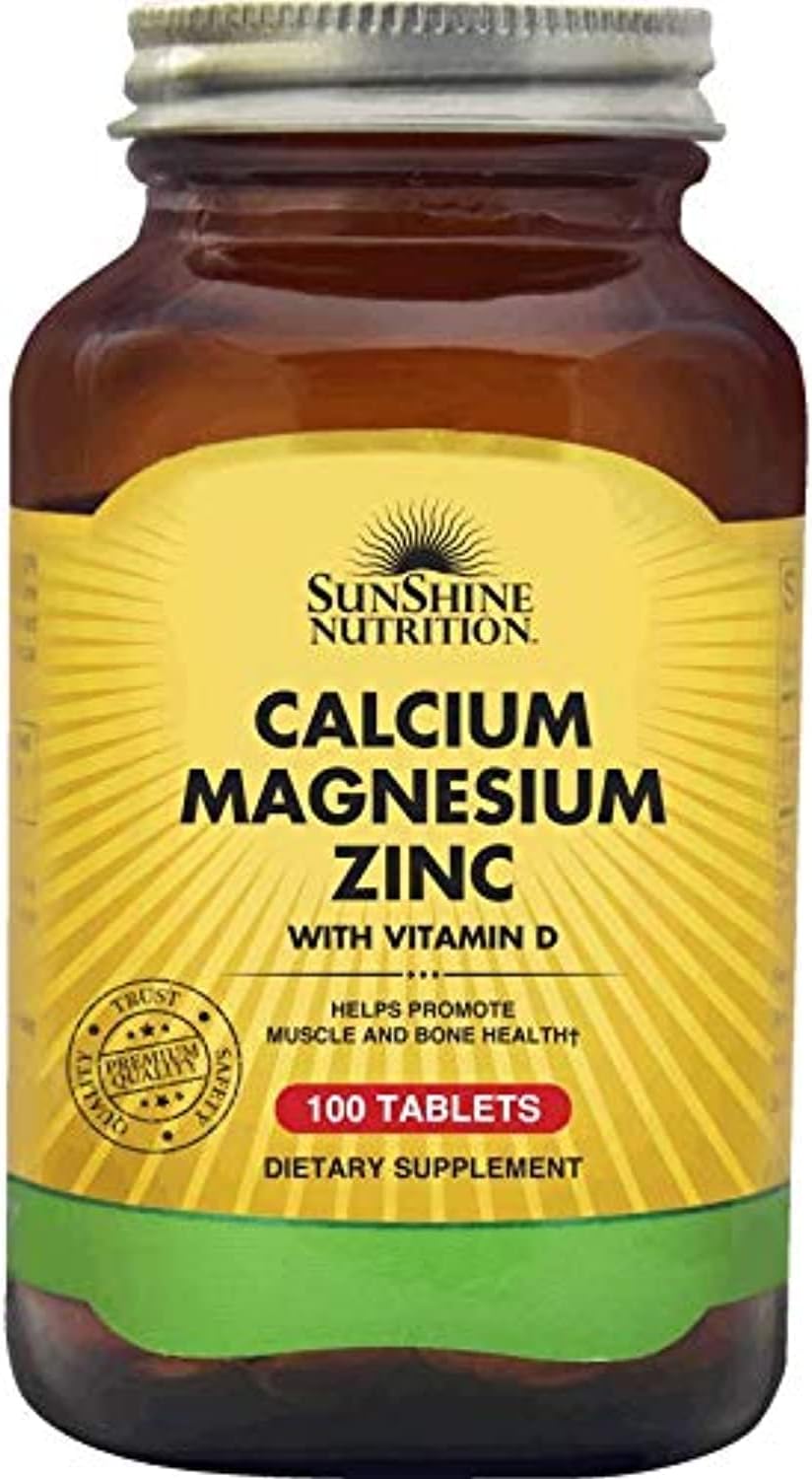 Sunshine Nutrition Calcium Magnesium Zinc With Vit D3 100 Tab