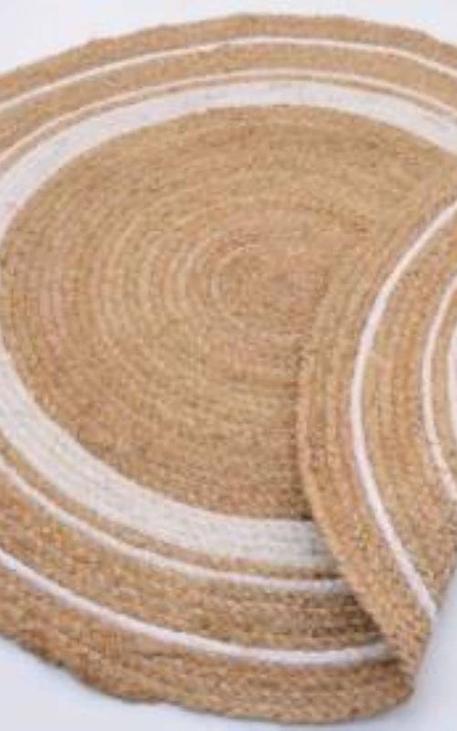 AIESY® Beautiful Handwoven Jute Reversible Carpet for Room