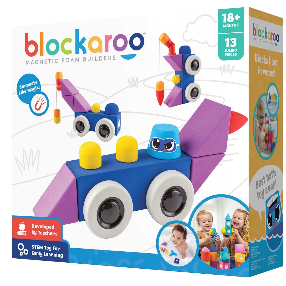 Blockaroo Magnetic Foam Builders Roadster Set, 1+ years