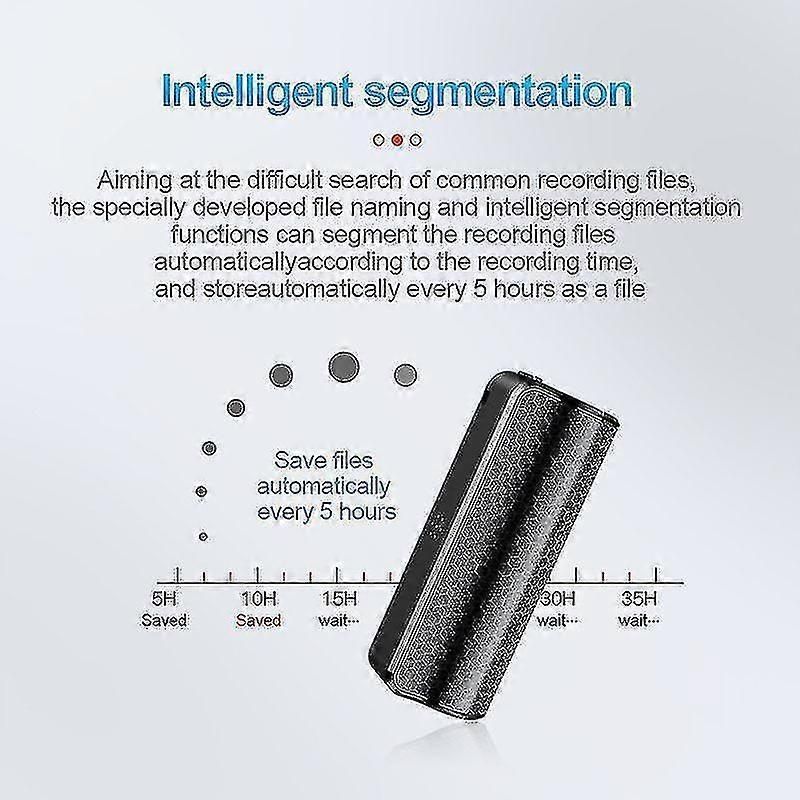 Mini Magnetic 500 Hours Intelligent Noise Reduction Voice Activated Recorder zxin