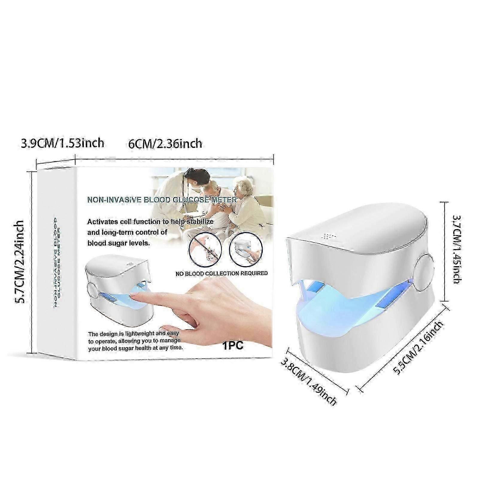 New Non-invasive Portable Blood Glucose Monitor For Diabetes Care - No Pricking Blood Sugar Testing Device, Ideal Gift For Health Monitoring
