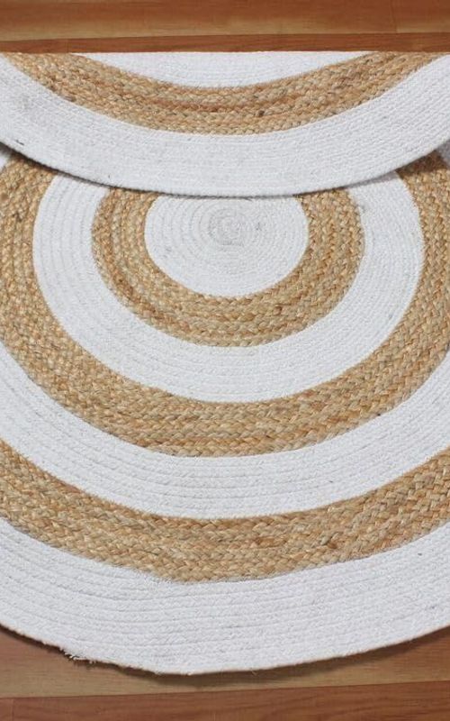 AIESY® Beautiful Handwoven Jute Reversible Carpet for Room