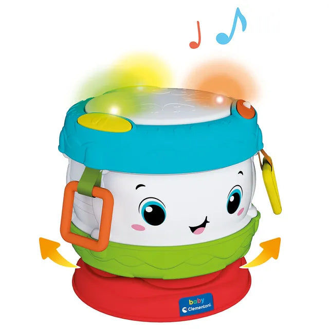 Baby Clementoni Activity Baby Drum – Spin, Beat & Light Up!
