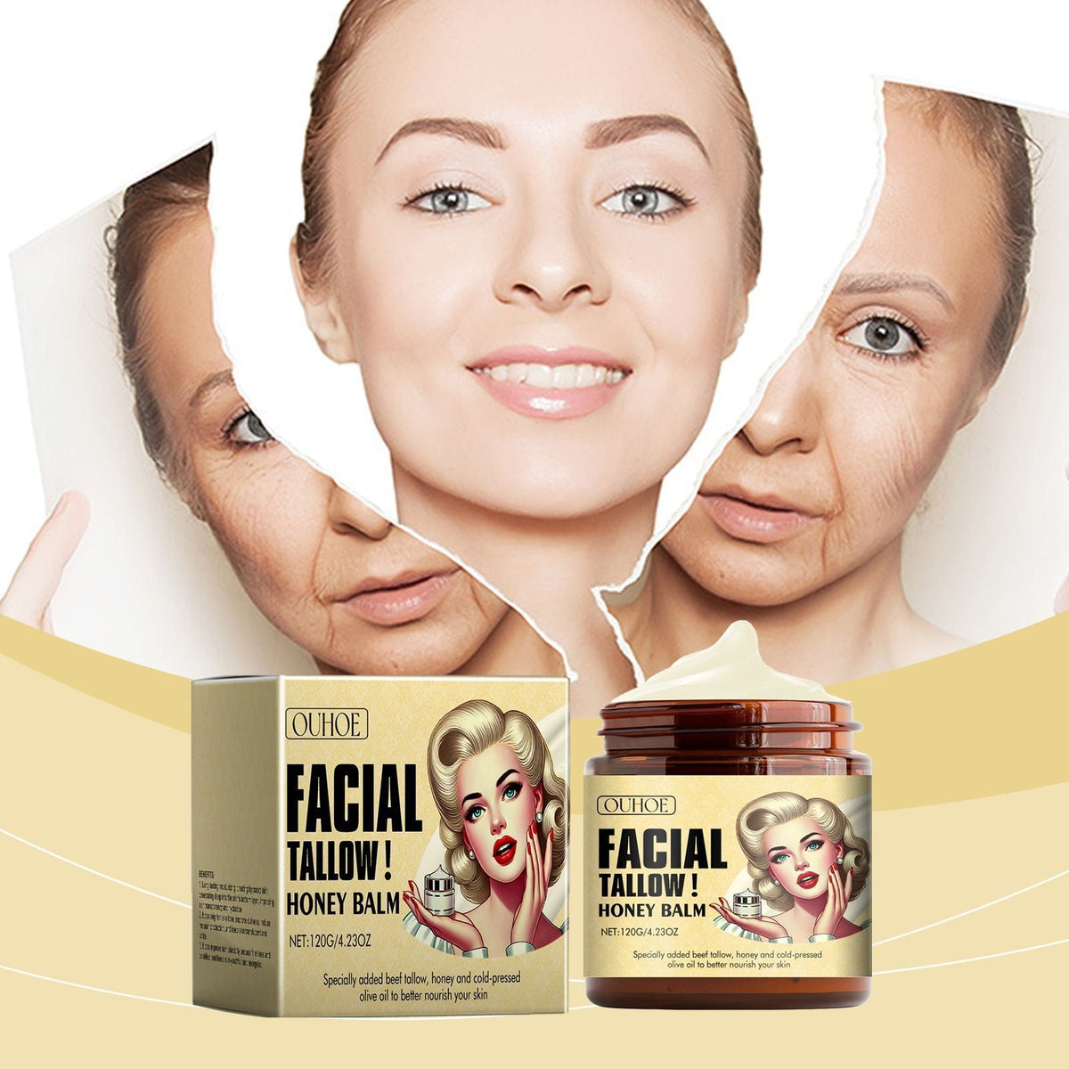 Honey Moisturizing Cream Hydrating Skin Care 120g
