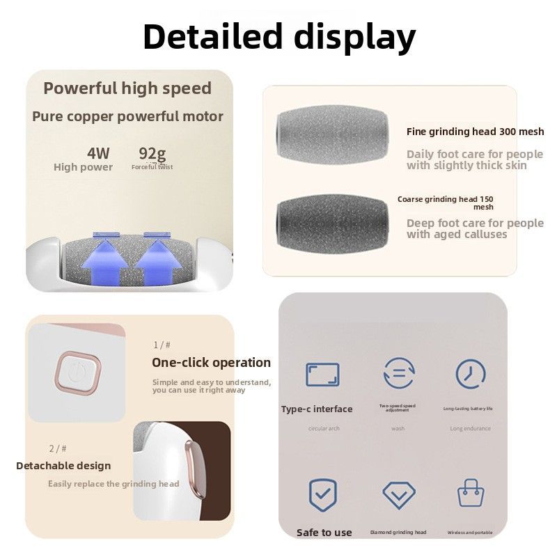 USB Pedicure Tool for Smooth Feet