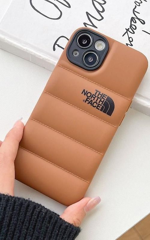 For iPhone 14/14 Pro/14 Plus/14 Pro Max - Winter Down Jacket 3D Puffer Soft Cloth Phone Case