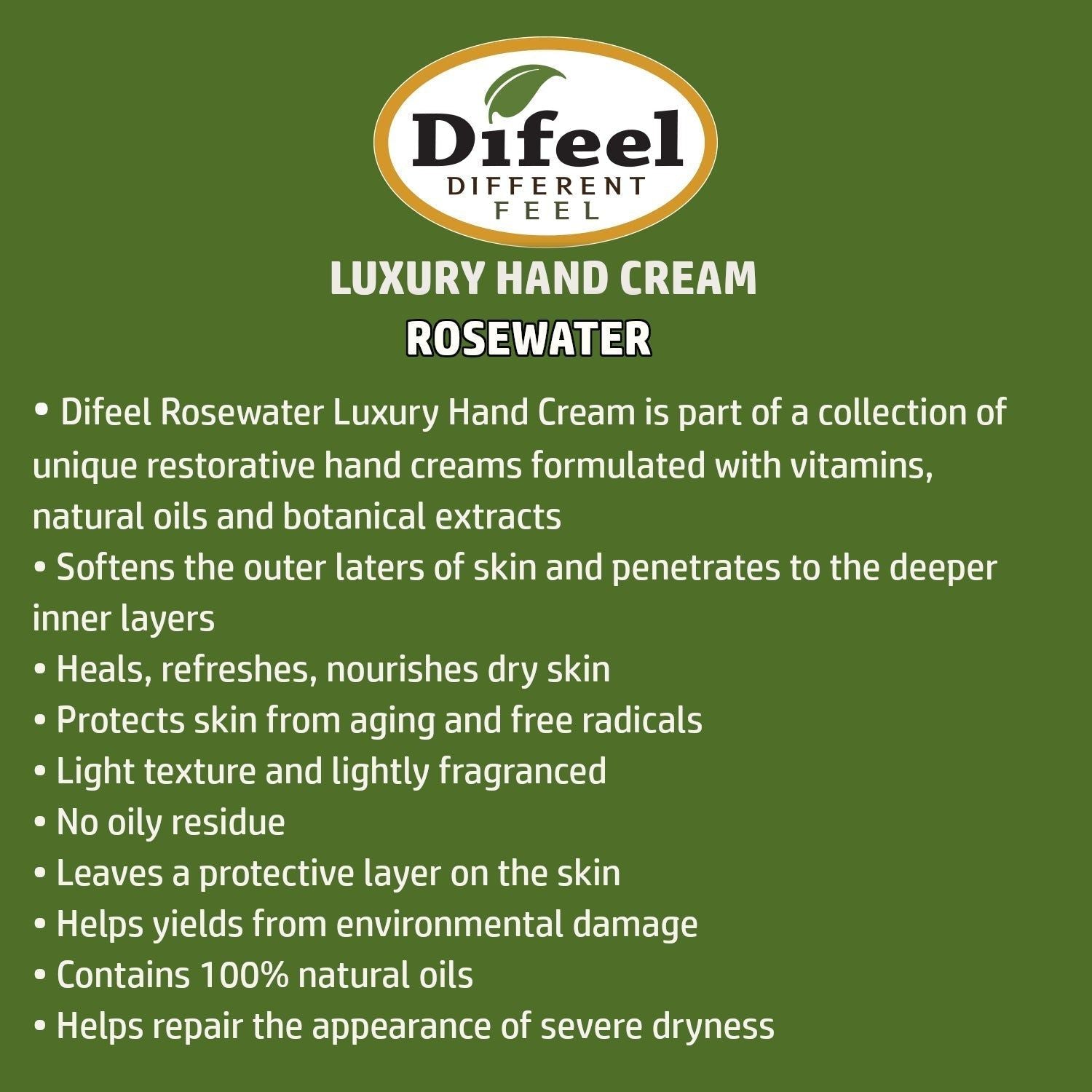 Difeel Hand Cream Rose Water 40G