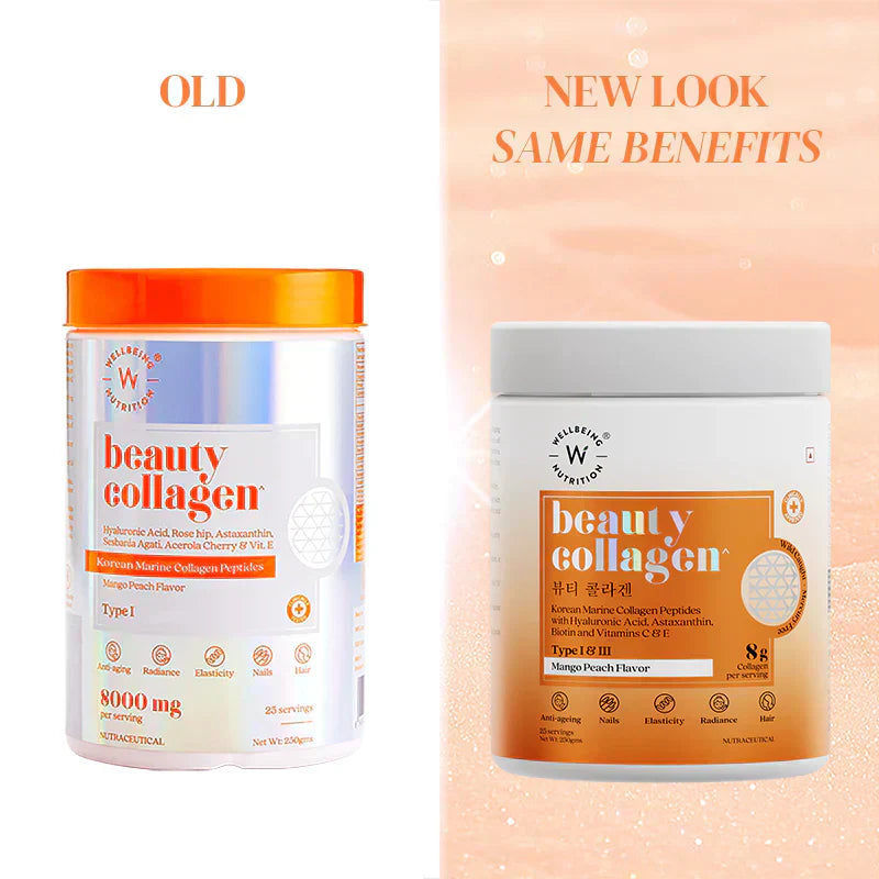 Wellbeing Nutrition Beauty Korean Marine Collagen Peptides, 250 gms