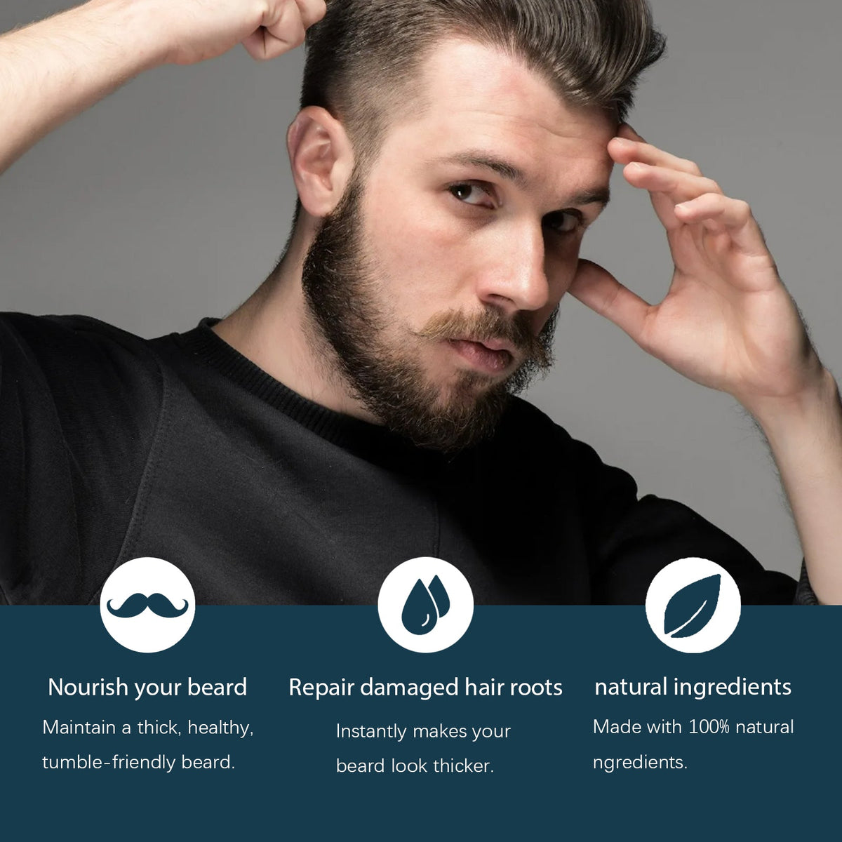 Beard Care Serum for Stronger Thicker Softer Beard, Nourishing & Growth Booster ,30ml