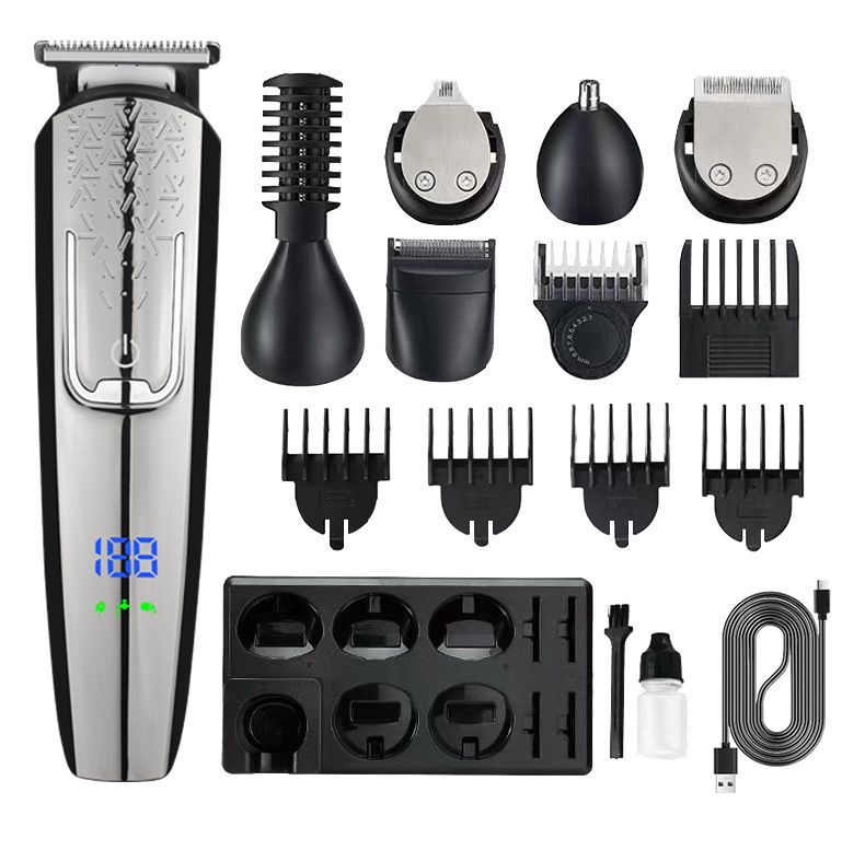 6-in-1 Waterproof Hair Trimmer Grooming Kit