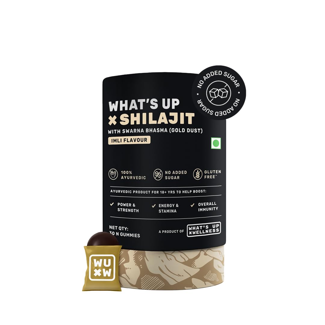 What's Up Shilajit Gummies Imli Flavour 30 and Ors Hydration Tablets With Electrolytes, Vegan, Gluten And Lactose-Free Formula - Natural Orange Flavour 20'S Combo