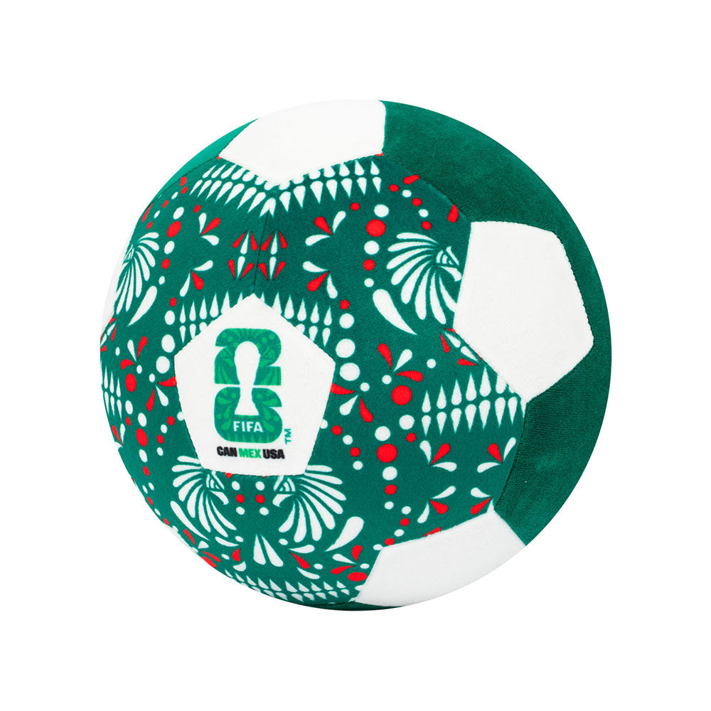 FIFA World Cup 2026 Mexico Plush Soccer Ball, 23cm, Green/White, For Age 3+ Years