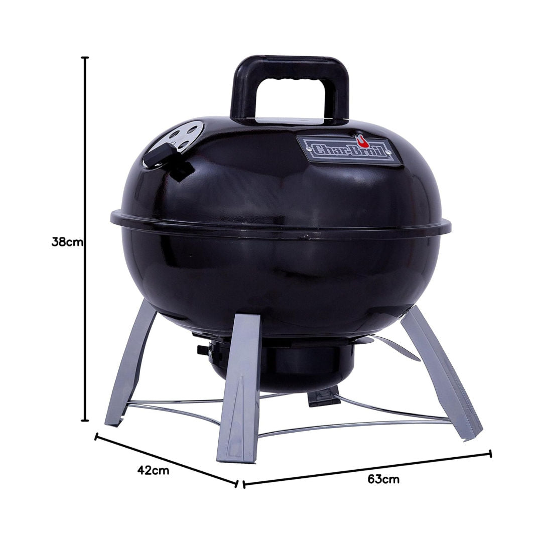 Char-Broil 14" Charcoal Tabletop Kettle Grill, Compact Portable BBQ, 13301719