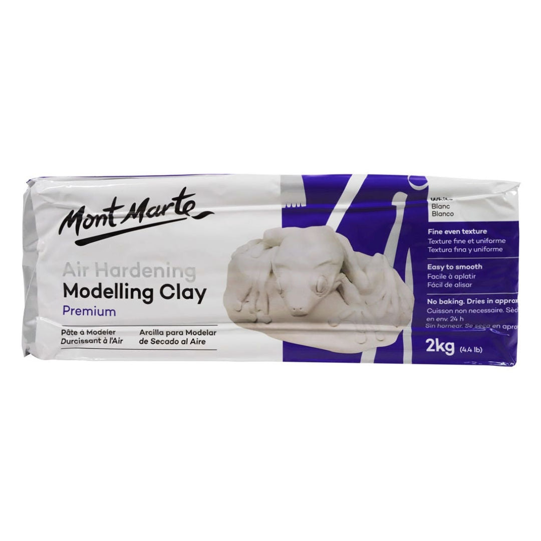 Mont Marte Air Hardening Modelling Clay Premium, 2Kg, White, P24-495