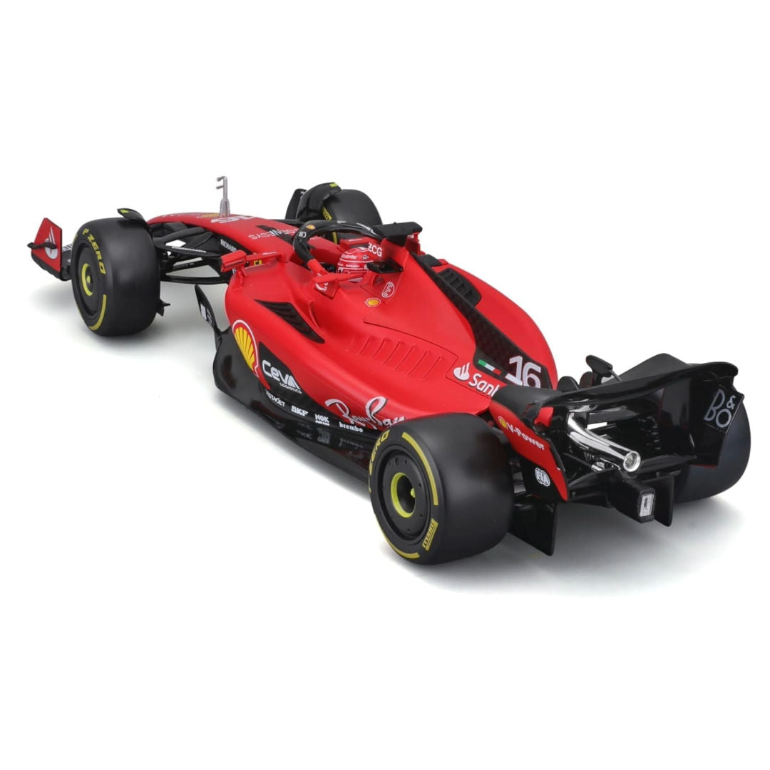 Bburago Formula 1, Racing 2023, Ferrari SF-23 #16, Charles Leclerc, Die-Cast Car, Red, 1:18