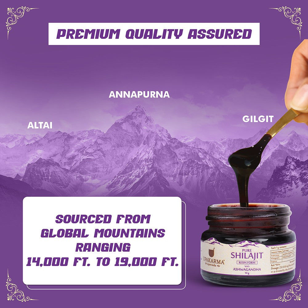 UPAKARMA Shilajit with Ashwagandha Resin 10g
