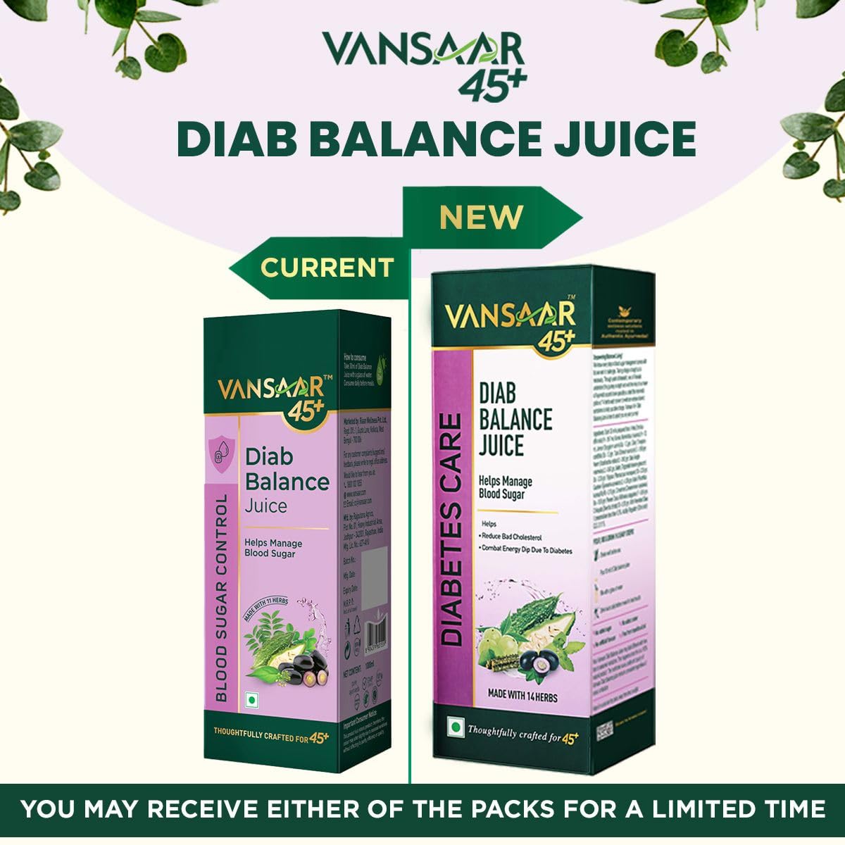 Vansaar 45+ Diab Balance Juice 1L