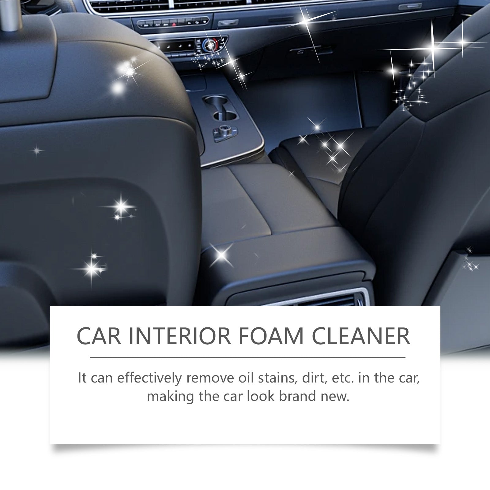 Car Interior Cleaning Foam, Deep Dirt & Oil Stain Remover, Easy Spray Wipe Solution ,1set