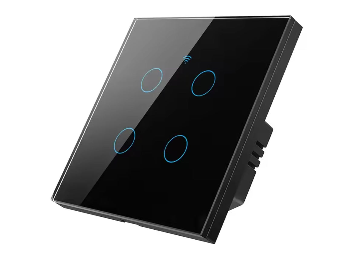 4 Gang Smart Light Switch WiFi - Glass