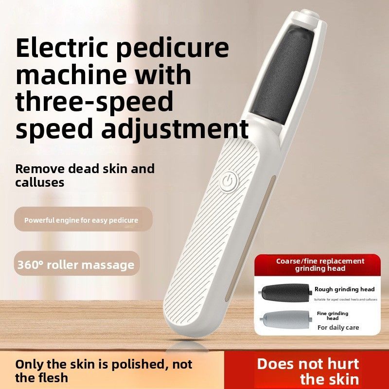 USB Electric Foot Callus Remover for Hard Skin White Pearl