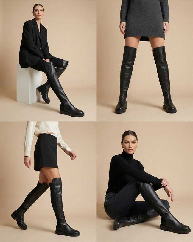 Stuart Weitzman 5050 lift leather boots