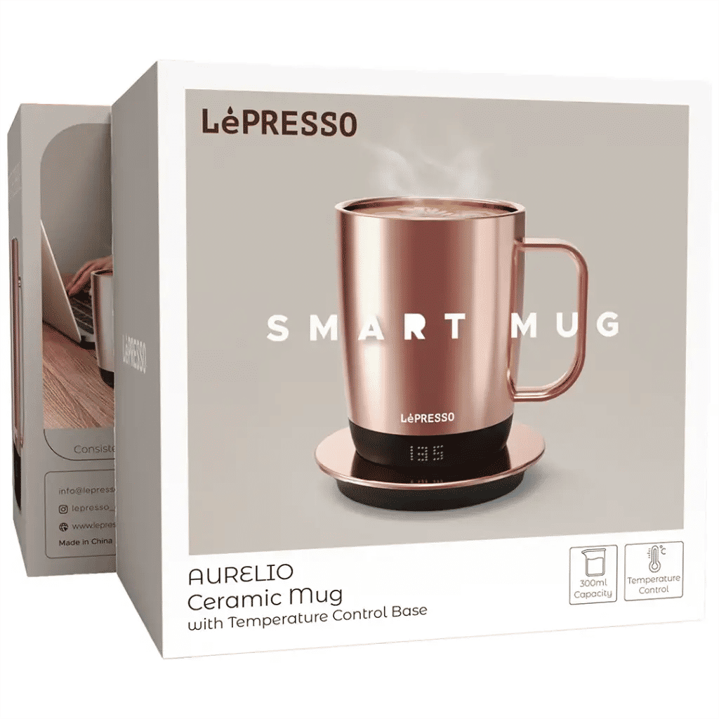 Lepresso Aurelio Ceramic Mug with Temperature Control Base