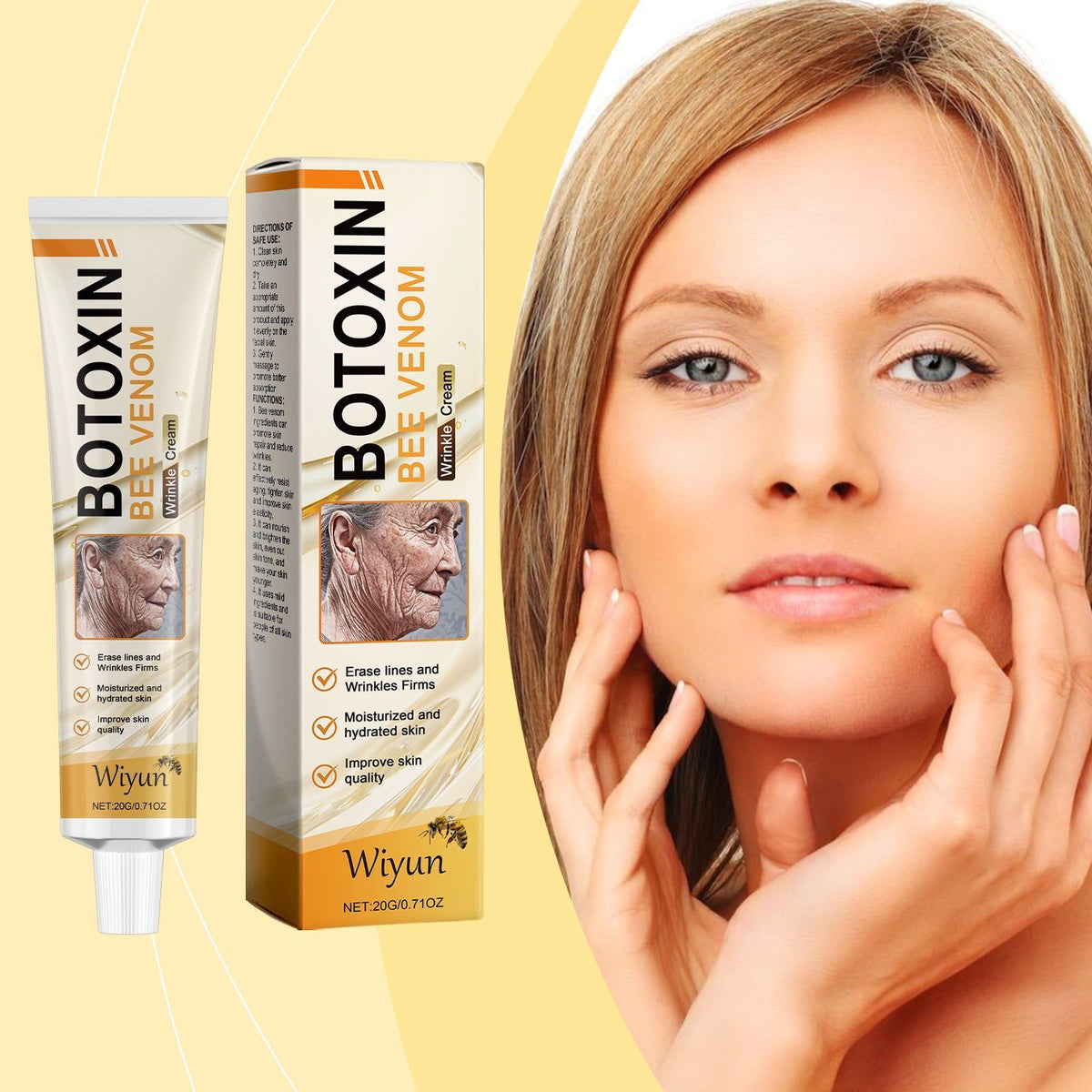 Bee Venom Facial Care Cream, Hydrating, Anti-Aging, Gentle Moisturizer, Rejuvenate Skin ,20g