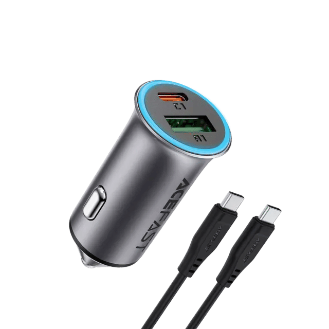AceFast B16 95W (USB-A+USB-C) Dual Port Metal Car Charger