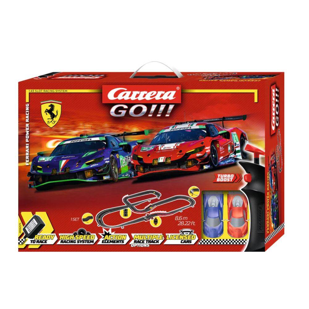 Carrera GO!!! Ferrari Power Racing Slot Cars Racing Track Set 8.6m, 6+ years