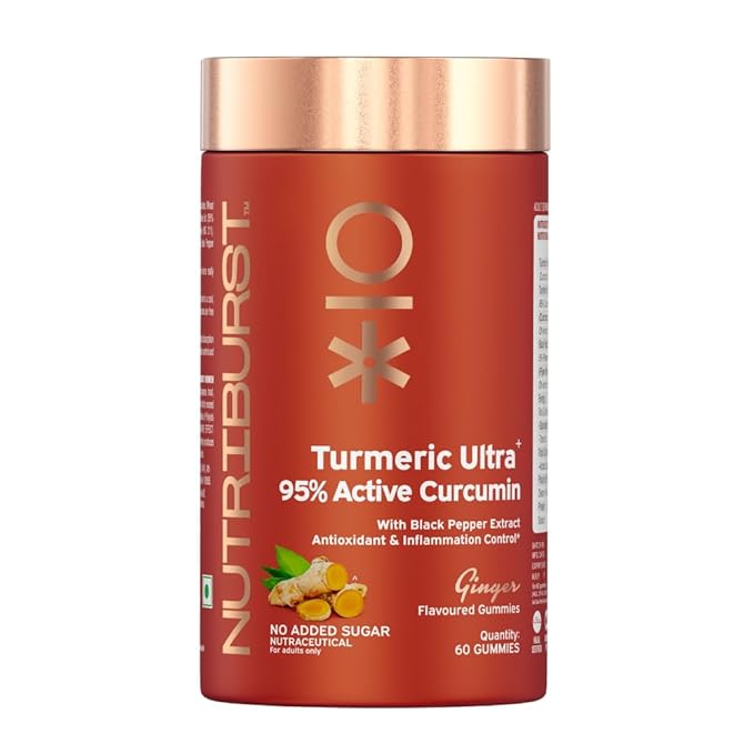 Nutriburst Turmeric 3000mg Ginger 60 Gummies