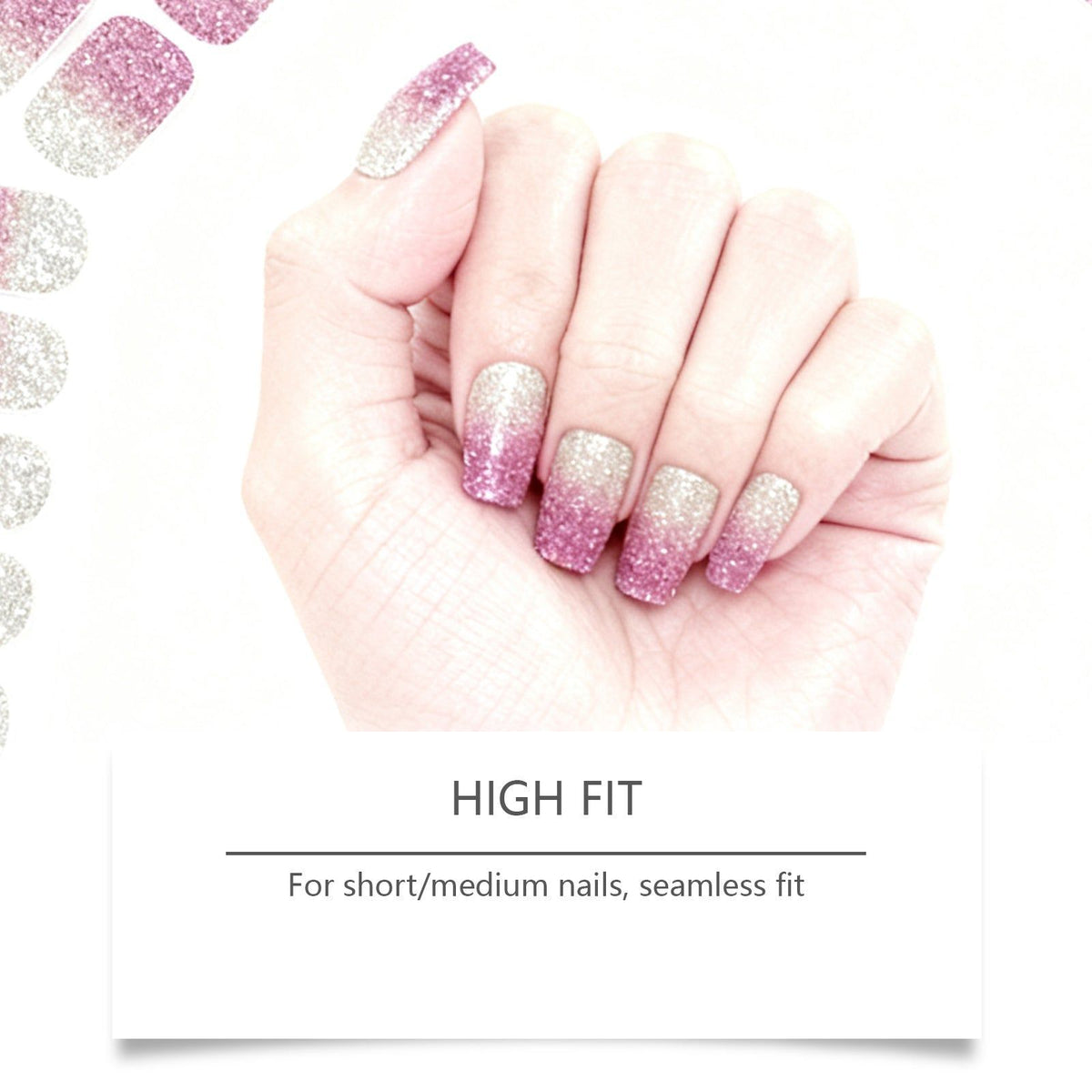 Colorful Soft Gel Nail Stickers Set, Easy No Light Nail Art, Waterproof, Trendy Manicure ,1set