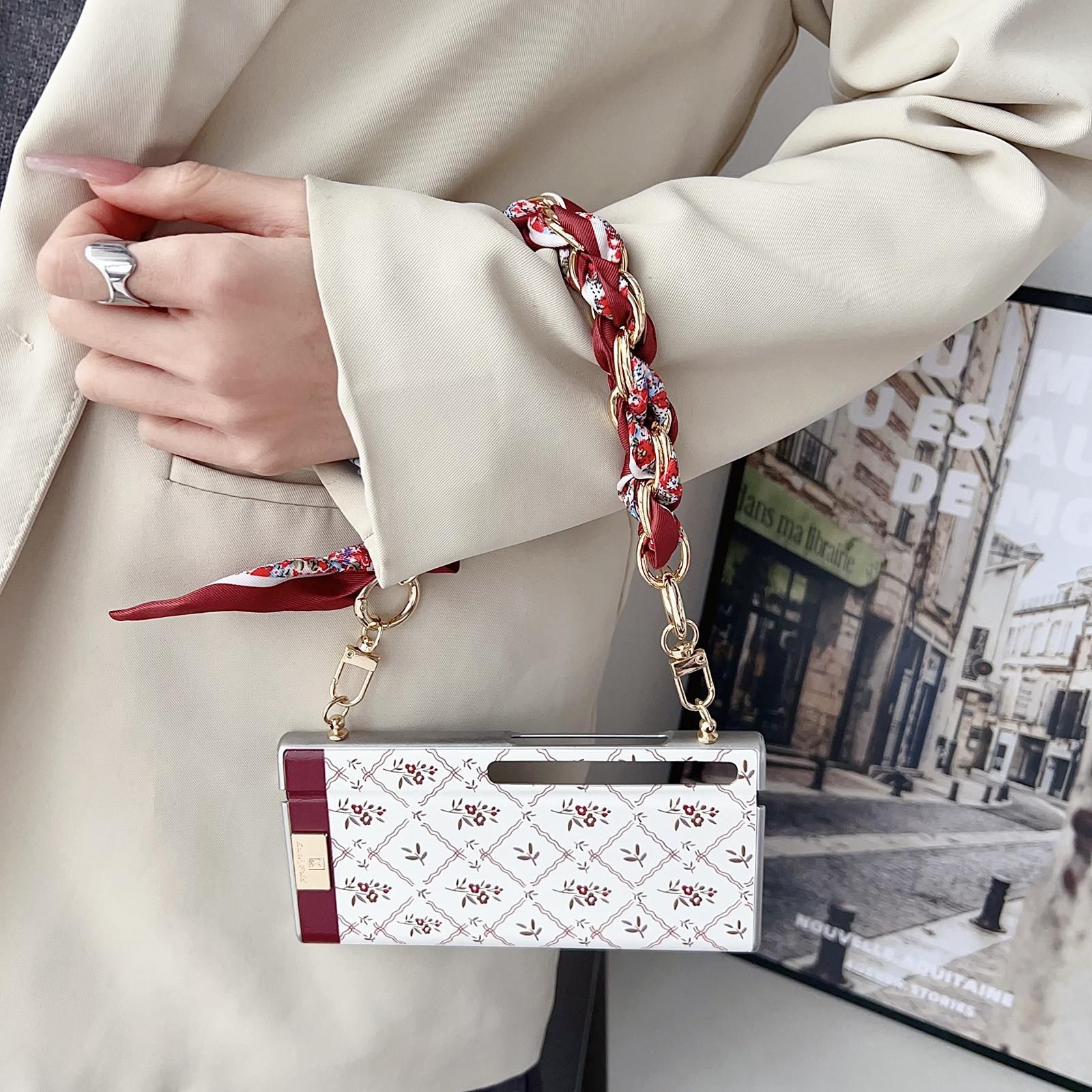 Luck Flower Pattern Strap Case For Huawei Mate Xs 2