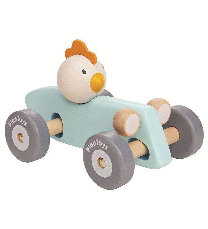 PlanToys Chicken Racing Car — Wooden Toy Vehicle
