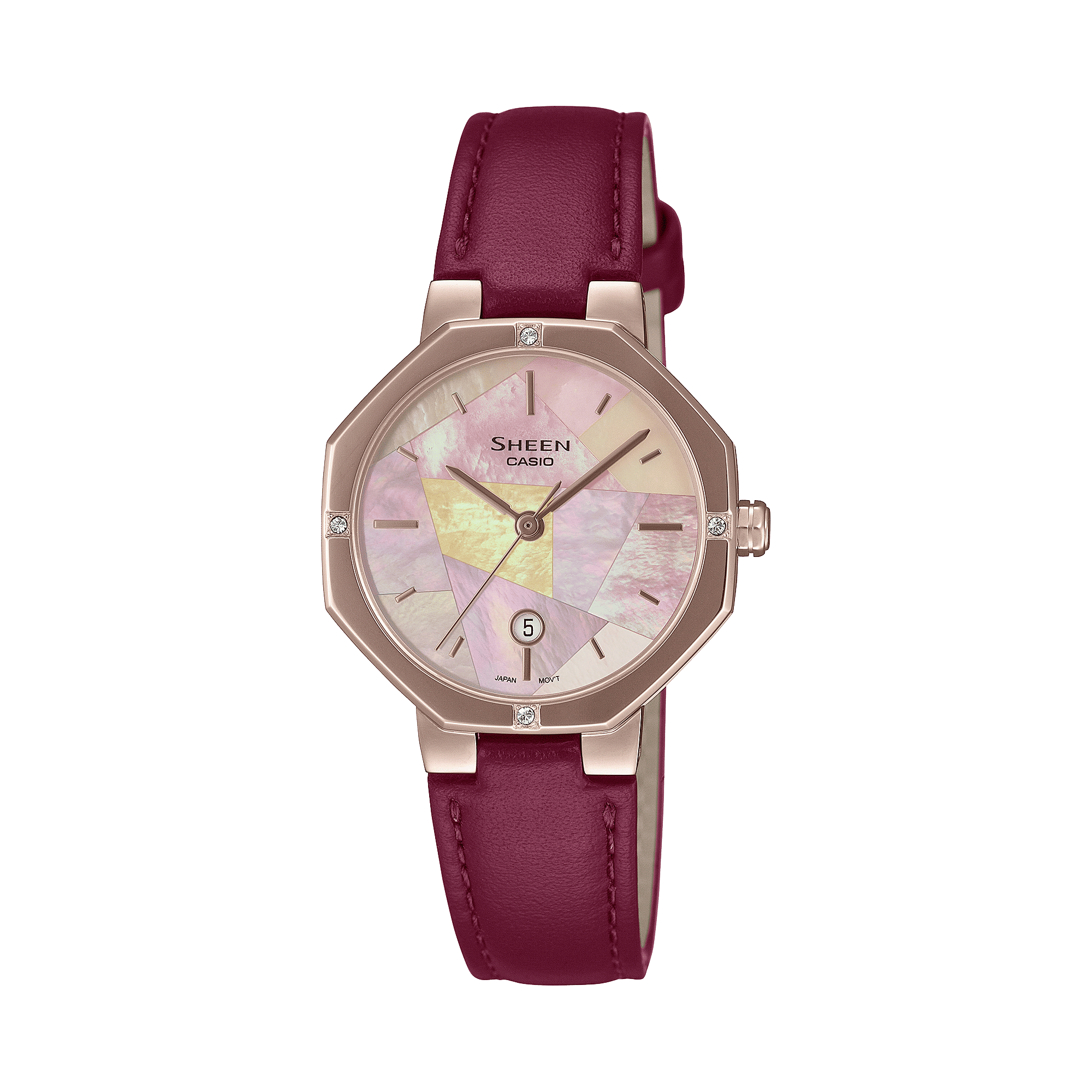 Casio Sheen Women's Watch with Mother of Pearl Dial, Series SHE4543CGL