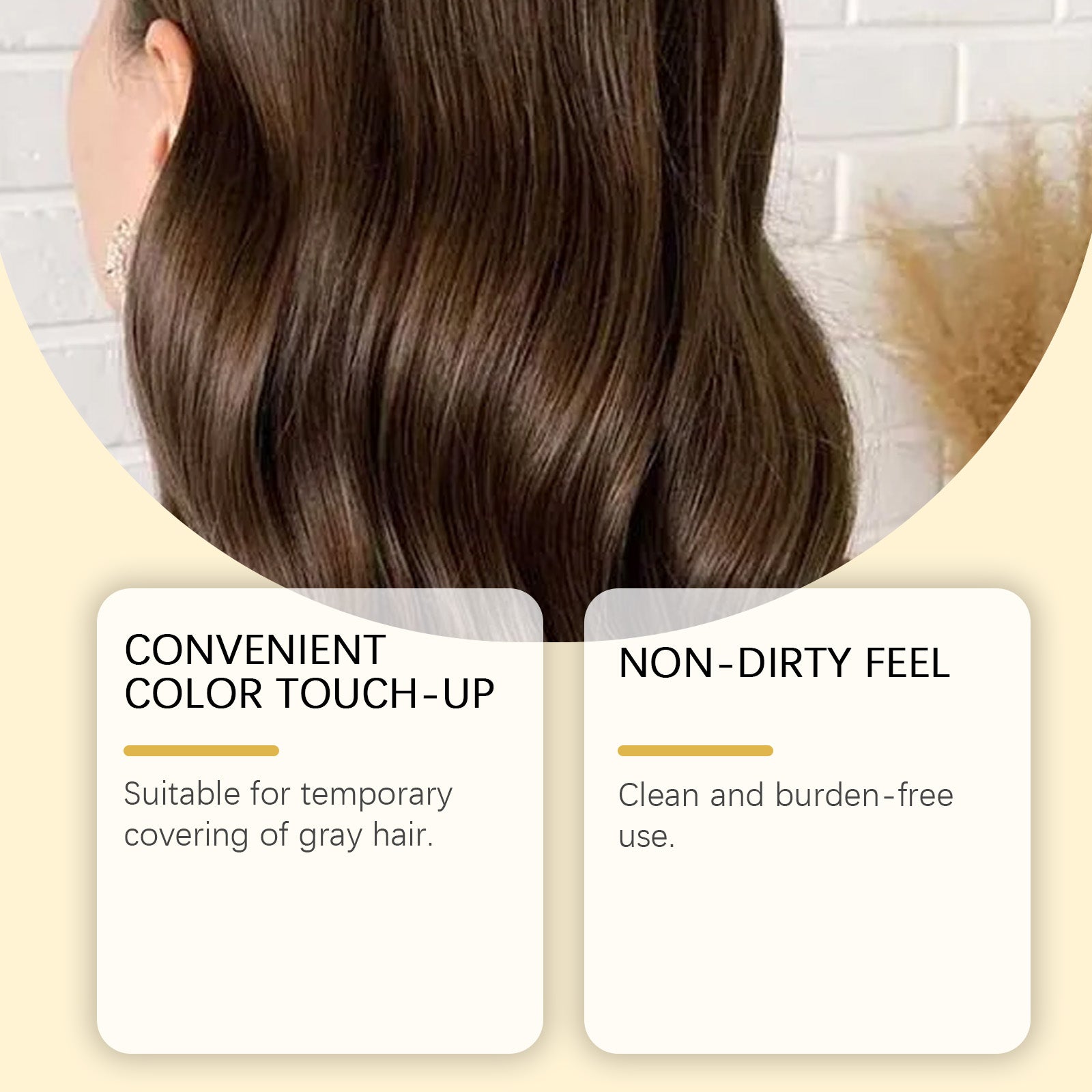 Dark Brown Hair Root Stick, Hair Care, Quick Grey Cover, Portable, Natural Look ,15g