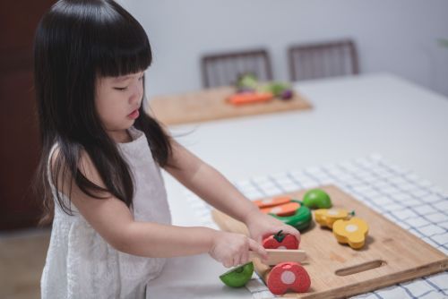 PlanToys Wonky Fruit & Vegetables — Wooden Pretend Play Food