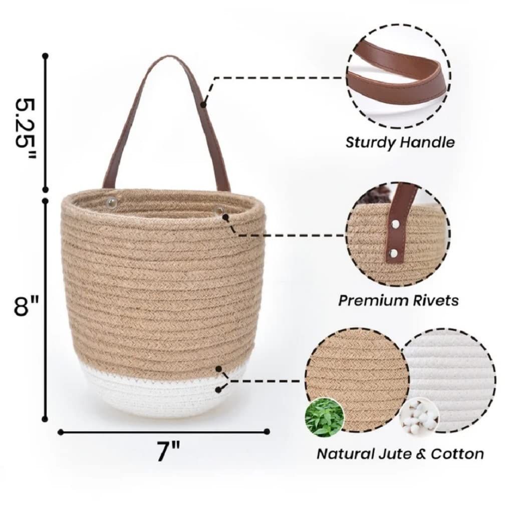 AIESY® Beautiful Ingeniously Handcrafted Rope Hanging Basket