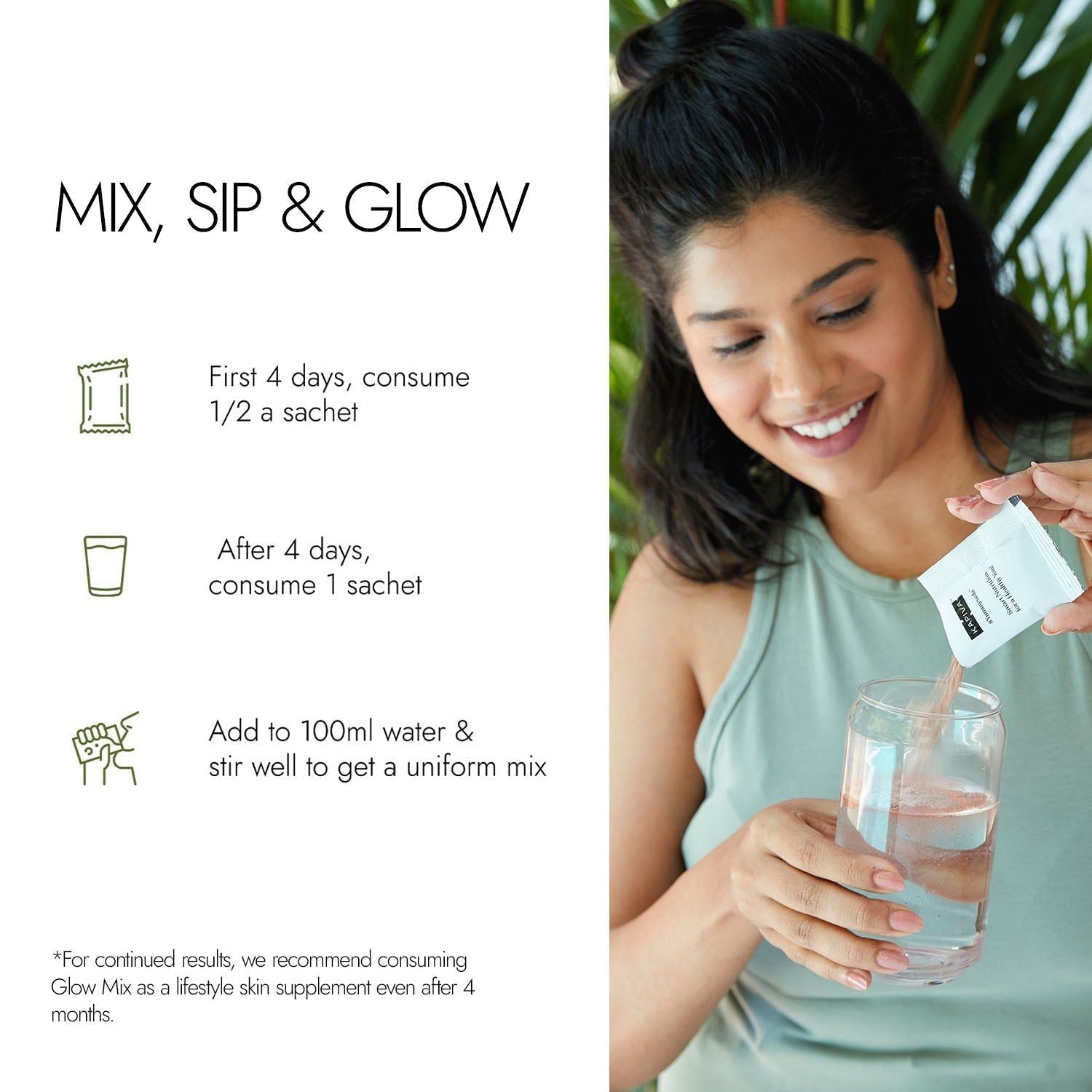 KAPIVA Glow Mix Rose, Shatavari & Pomegranate 30 Sachets + Free Kapiva Get Slim Mix (Powder)150 gms