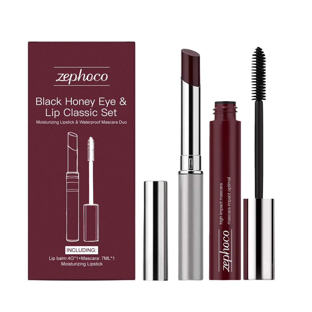 Lip Balm and Mascara Set with Hydrating and Lash Volume