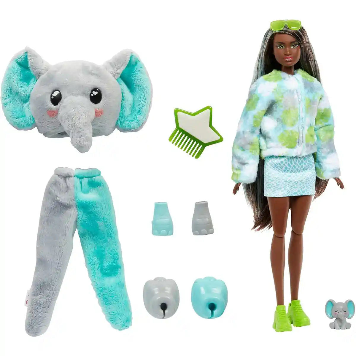 Barbie Cutie Reveal Barbie Jungle Friends Series - Elephant