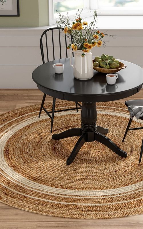 AIESY® Beautiful Handwoven Jute Reversible Carpet for Room